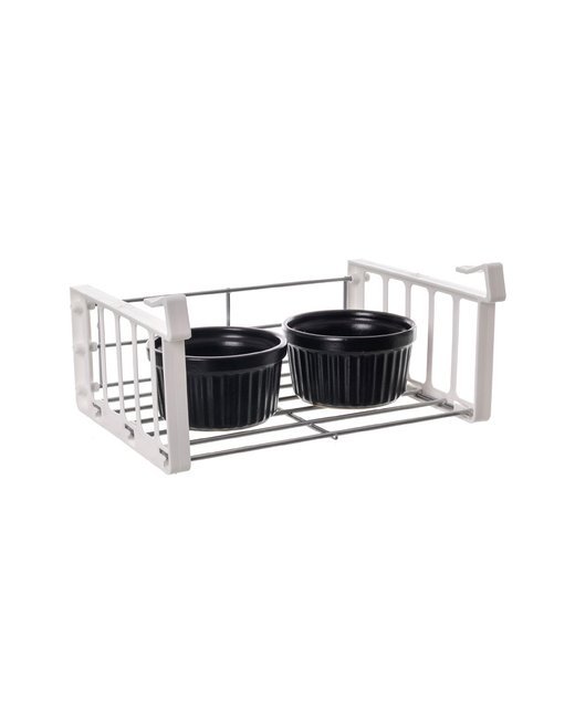 CESTA BLANCO Y PLATA  18 x 23.5 x 9 cm (13181-26)