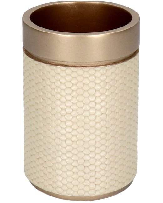 VASO POLYRESINA DETALLES DORADO (167AV)