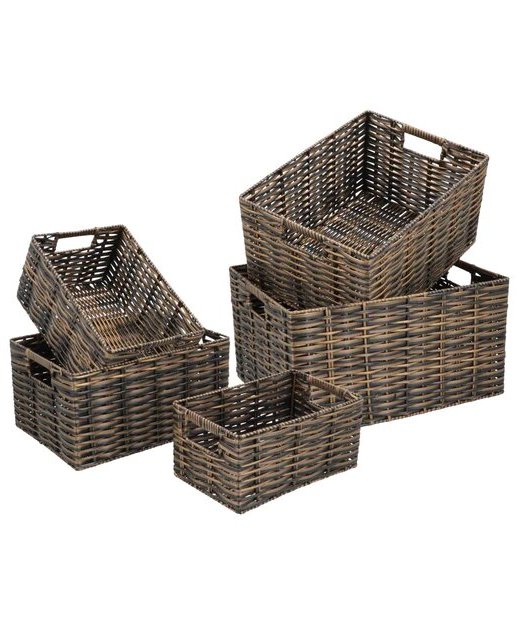 CESTA DE RATTÁN SINTÉTICO 31X22XH.16 (227220/3)