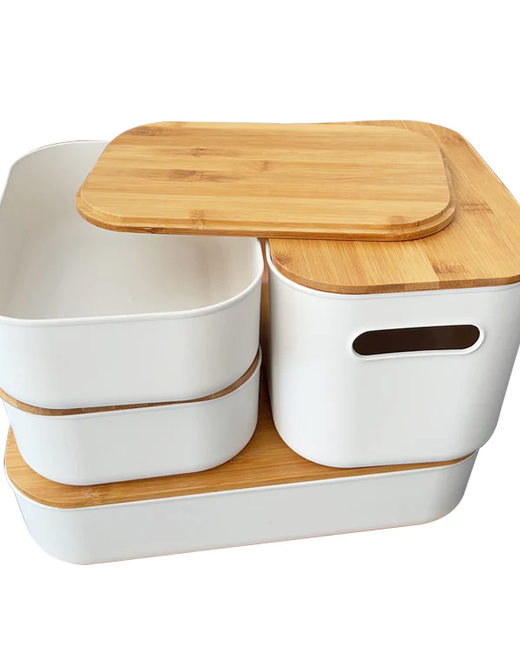 Caja con tapa de Bambu (2389)