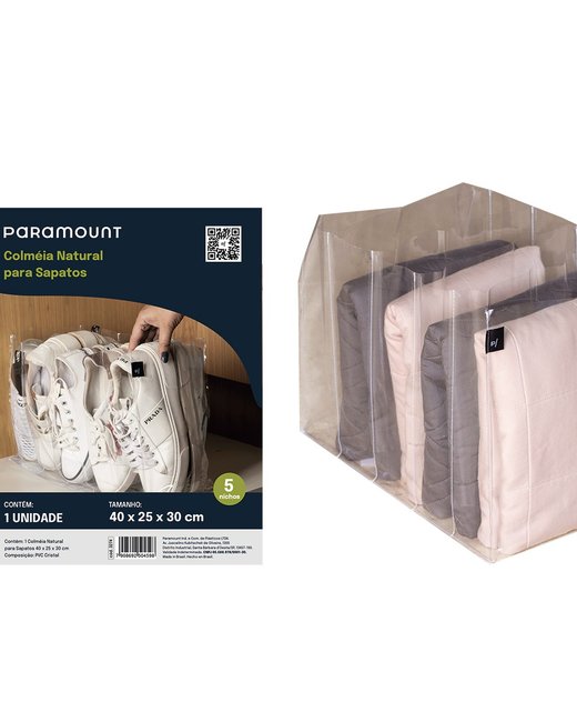 ORGANIZADOR ZAPATOS PVC CON DIVISIONES (3274)