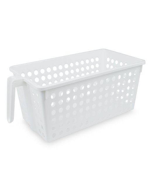 cesto blanco con manija 32.5*16.5*14 (8083)