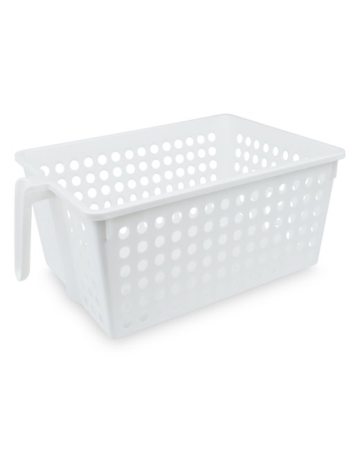 cesto blanco con manija 34*22*14 (8084)
