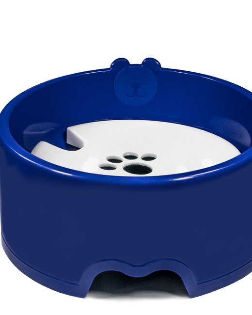 Bebedero azul para perro de pelo largo (1433)