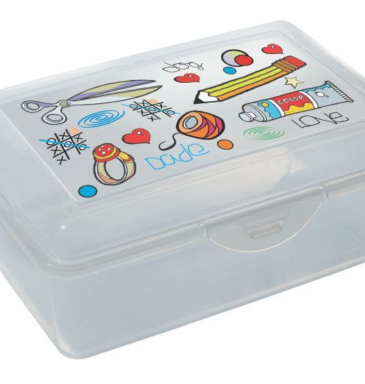 CAJA ORGANIZADORA TRANSPARENTE CON ETIQUETA (C0701)