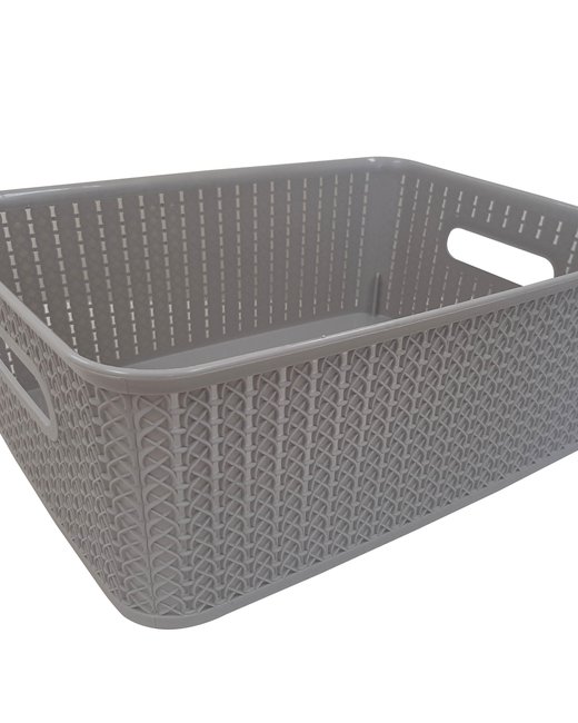 CAJA12,5LTS SIMIL RATTAN SIN TAPA GRIS (OR2501)