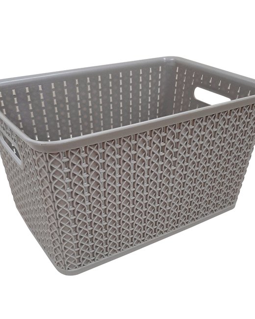 CAJA 5 LTS RATTAN SIN TAPA GRIS (OR2705)